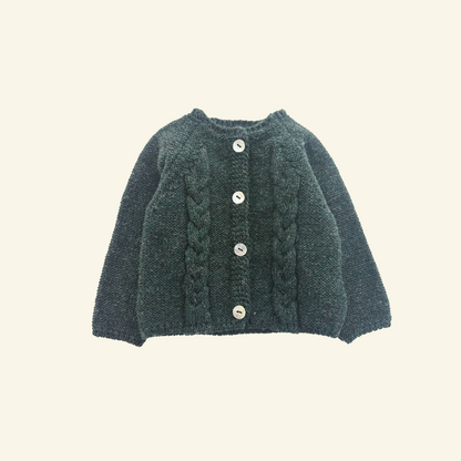 Chaqueta jaspeada ochos verde