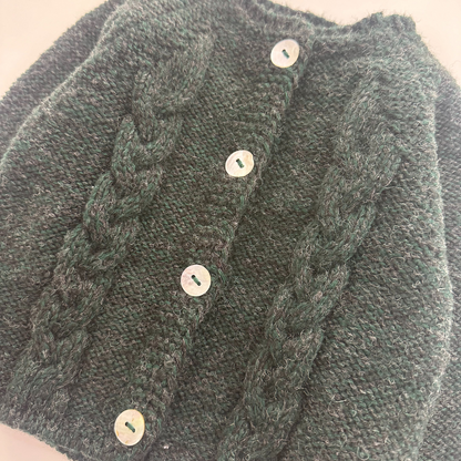 Chaqueta jaspeada ochos verde