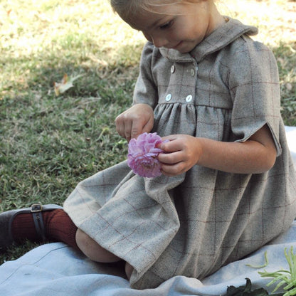 Vestido cuadros espiga