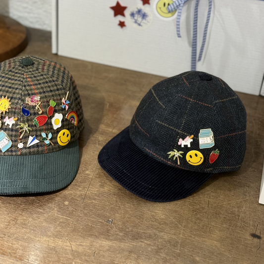 gorra lana niño cuadros tweed pana baseball habana kidsv